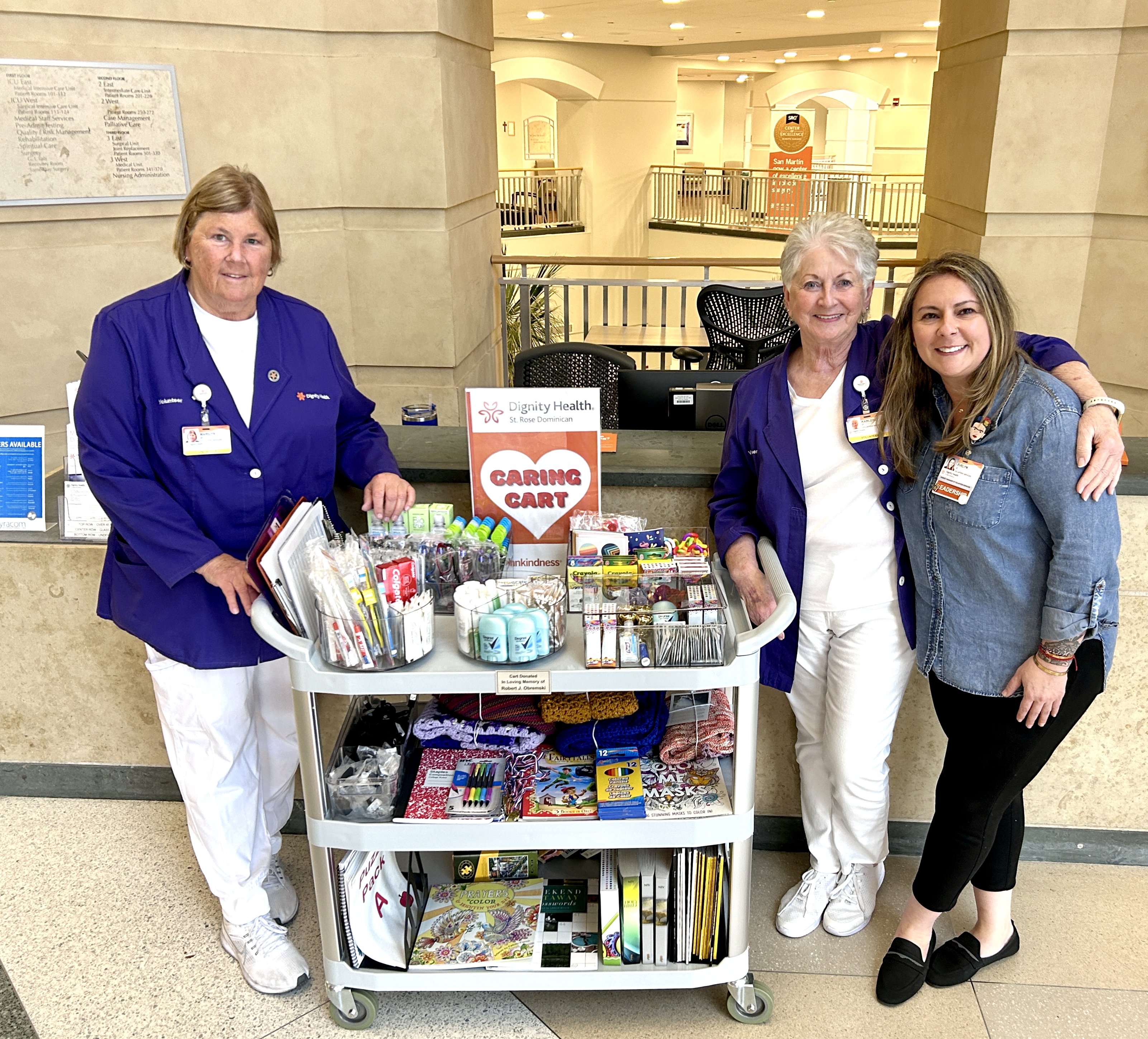 Volunteer staff with the Giving Cart